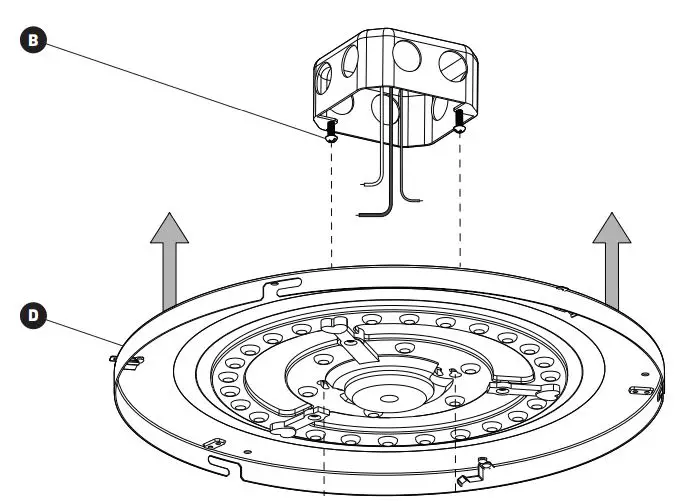 Artika 15FM-WO LED ceiling light Instruction Manual - MOUNTING BRACKET INSTALLATION