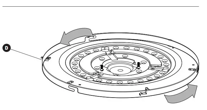 Artika 15FM-WO LED ceiling light Instruction Manual - MOUNTING BRACKET INSTALLATION