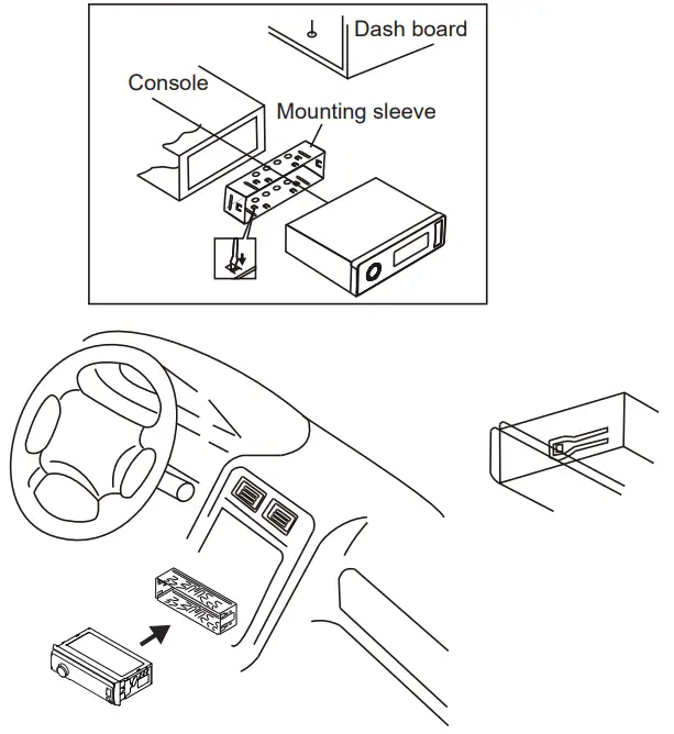 BOSS AUDIO M500PA Digital Media AM or FM Receiver - projecting