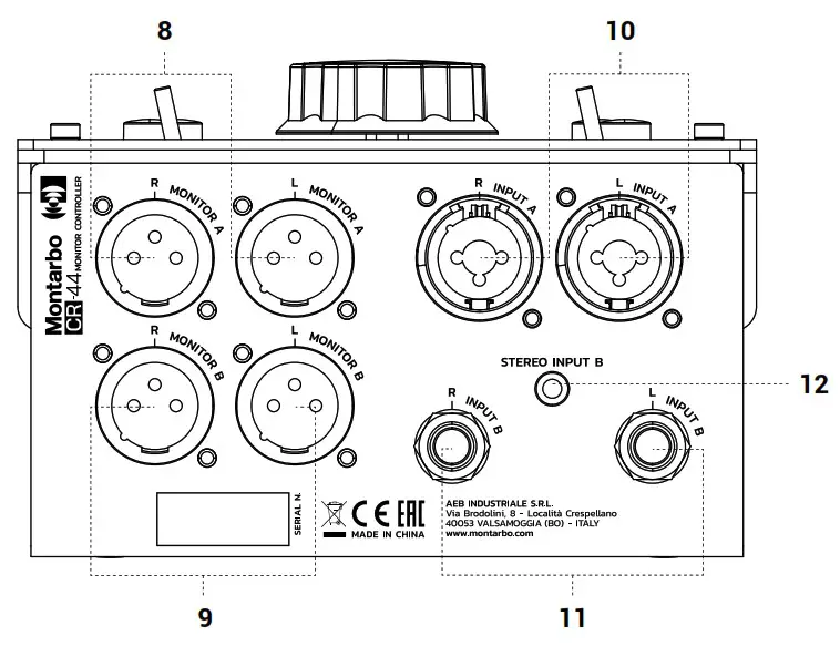 Montarbo CR 44 PASSIVE MONITOR CONTROLLER - CONTROL PANEL 2