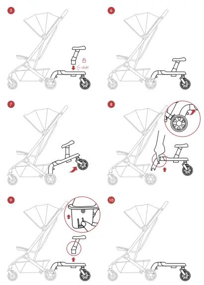 Joolz Aer footboard carrying your toddler folds-fig3