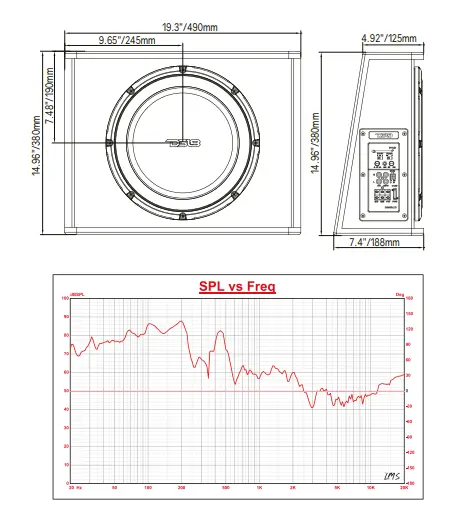 DS18-SB12A-12-Inch-Amplified-Powered-Car-Sunwoofer-Shallow-Enclosure-FIG-1