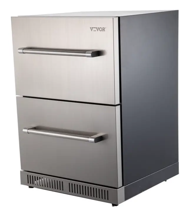 VEVOR BC-145A1EQ Undercounter 5.12 Cu.ft Double Drawer Beverage Fridge fig 1