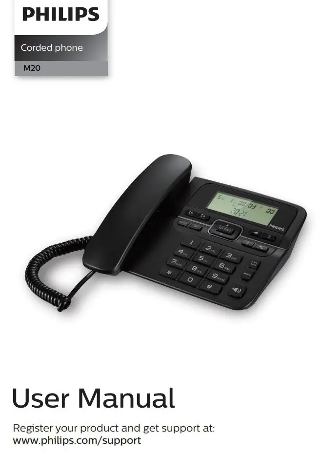 PHILIPS M20 Corded Phone User Manual