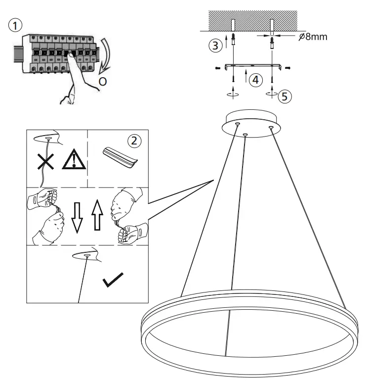 Paul Neuhaus 8412 13 Q Vito LED Pendant Light - fitting