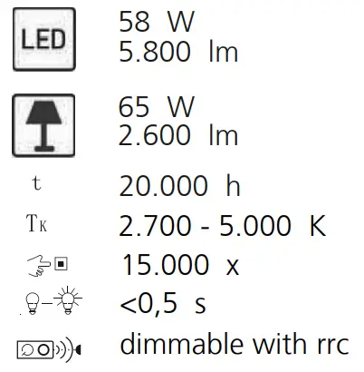 Paul Neuhaus 8412 13 Q Vito LED Pendant Light - symbol