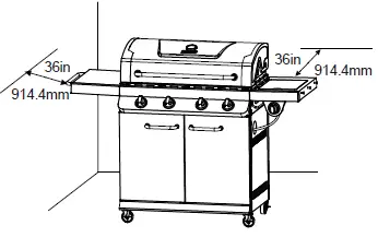 Dyna-Glo 4 Burner Premier Gas Grill with Side Burner 1