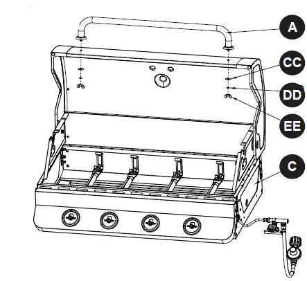 Dyna-Glo 4 Burner Premier Gas Grill with Side Burner 13