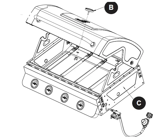 Dyna-Glo 4 Burner Premier Gas Grill with Side Burner 15
