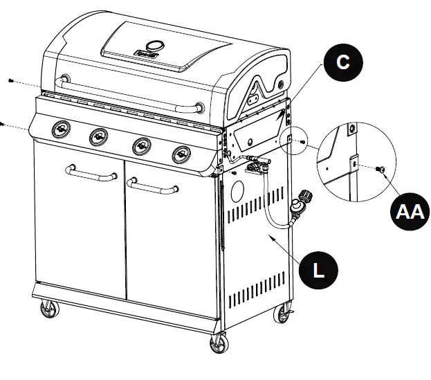 Dyna-Glo 4 Burner Premier Gas Grill with Side Burner 16