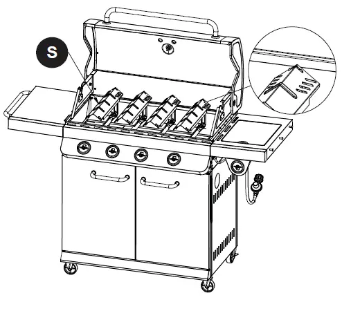 Dyna-Glo 4 Burner Premier Gas Grill with Side Burner 24