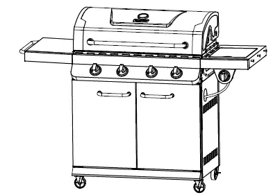 Dyna-Glo 4 Burner Premier Gas Grill with Side Burner 28