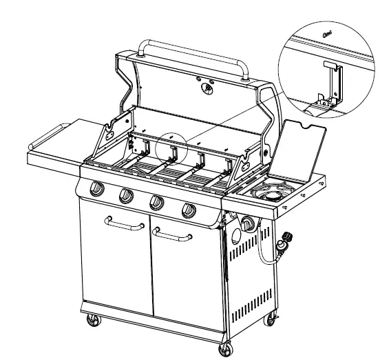 Dyna-Glo 4 Burner Premier Gas Grill with Side Burner 47