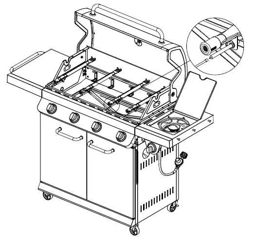 Dyna-Glo 4 Burner Premier Gas Grill with Side Burner 48