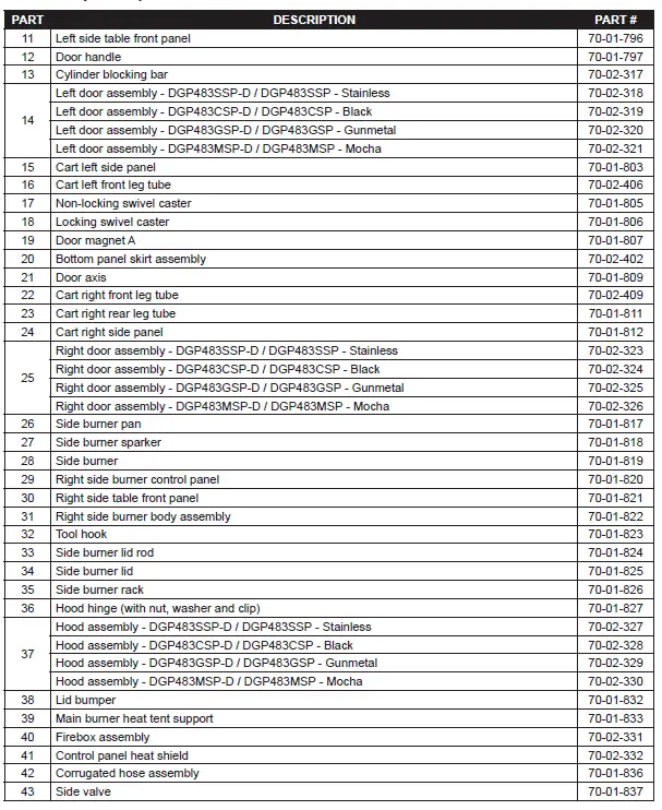 Dyna-Glo 4 Burner Premier Gas Grill with Side Burner lll