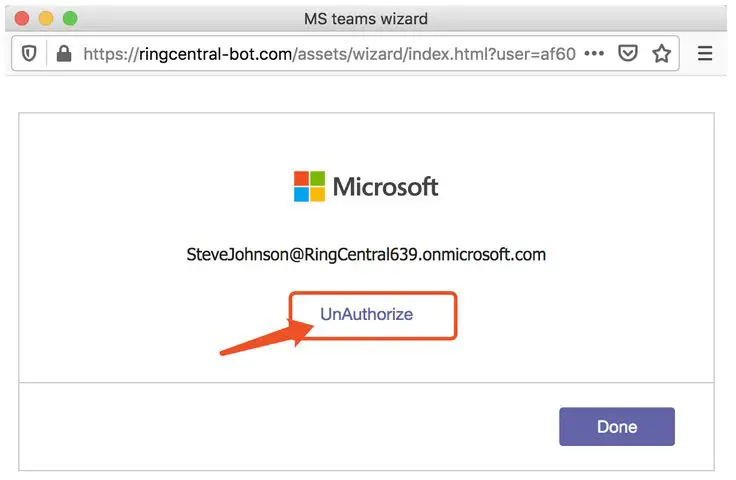 RingCentral App - UnAuthorize or uninstall the RingCentral app 2