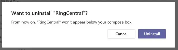 RingCentral App - UnAuthorize or uninstall the RingCentral app 4
