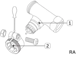 Homematic IP HmIP eTRV-C2 Wireless Thermostatic Radiator - Danfoss RA