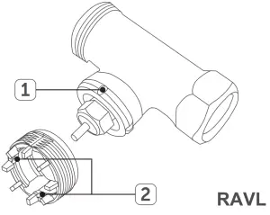 Homematic IP HmIP eTRV-C2 Wireless Thermostatic Radiator - adapter RAVL