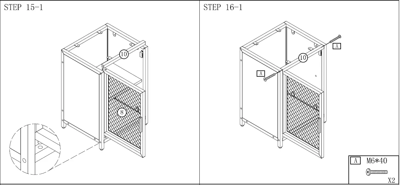 BYBLIGHT BB-JW0176DT Fenley 1 Door White Nightstand fig 12