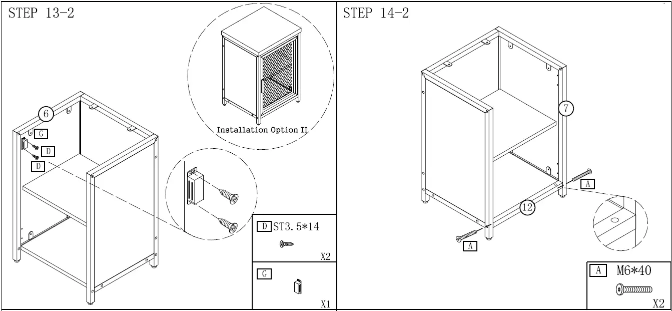 BYBLIGHT BB-JW0176DT Fenley 1 Door White Nightstand fig 14