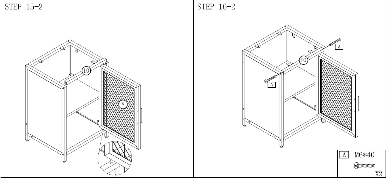 BYBLIGHT BB-JW0176DT Fenley 1 Door White Nightstand fig 15