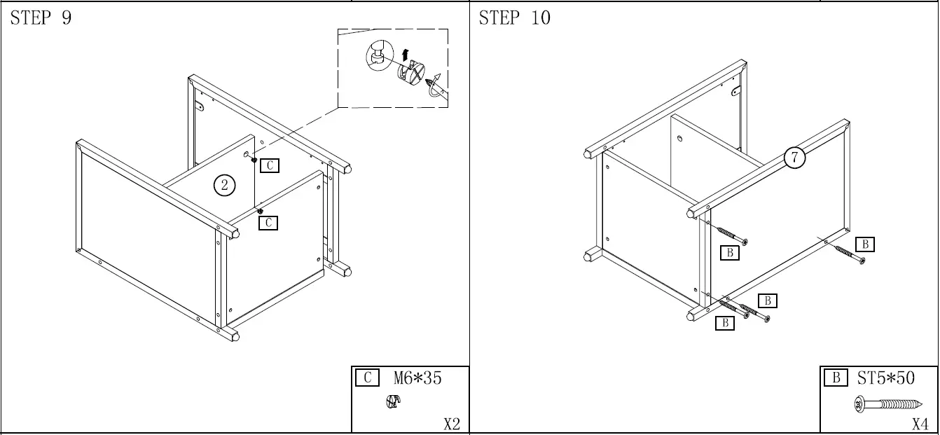 BYBLIGHT BB-JW0176DT Fenley 1 Door White Nightstand fig 9