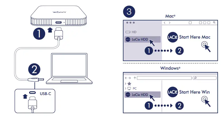 LACIE STLP5000400 External Portable Hard Drive 1