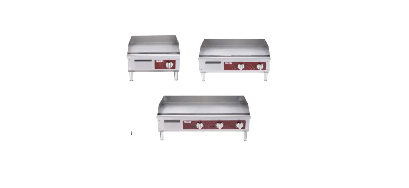 Kratos 29m-007 30 Inch Commercial Countertop Electric Griddle Owner's Manual