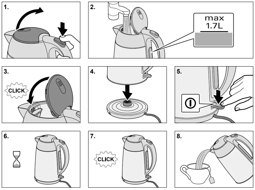 BOSCH TWK3P424 Cordless Electric Kettle - Figure 2