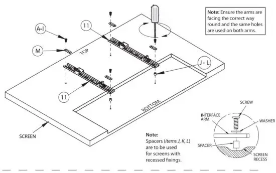 FIG 13 FIX INTERFACE ARMS TO SCREEN.JPG
