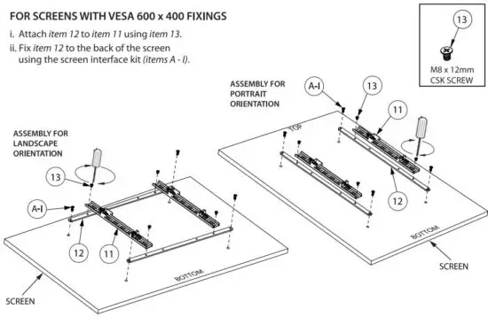 FIG 14 FIX INTERFACE ARMS TO SCREEN.JPG