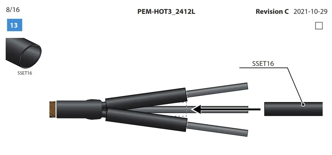 ENSTO HOT3 2412L Heat Shrink Outdoor Term- fig38