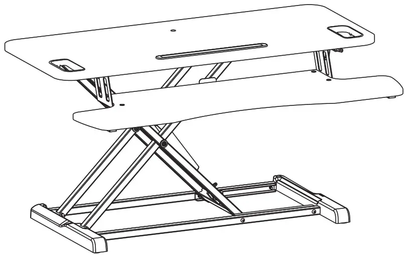 updesk DWS28-02N Sit-Stand Desktop Workstation -