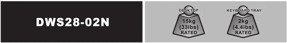 updesk DWS28-02N Sit-Stand Desktop Workstation - 1