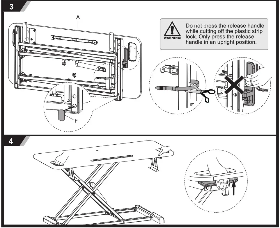 updesk DWS28-02N Sit-Stand Desktop Workstation - 3