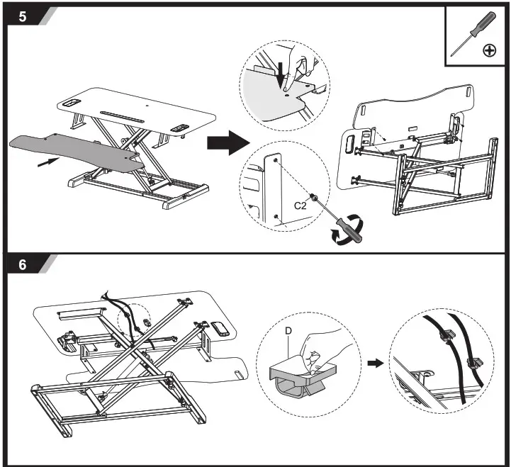 updesk DWS28-02N Sit-Stand Desktop Workstation - 4