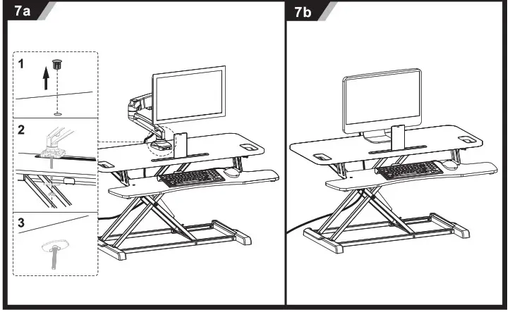 updesk DWS28-02N Sit-Stand Desktop Workstation - 6
