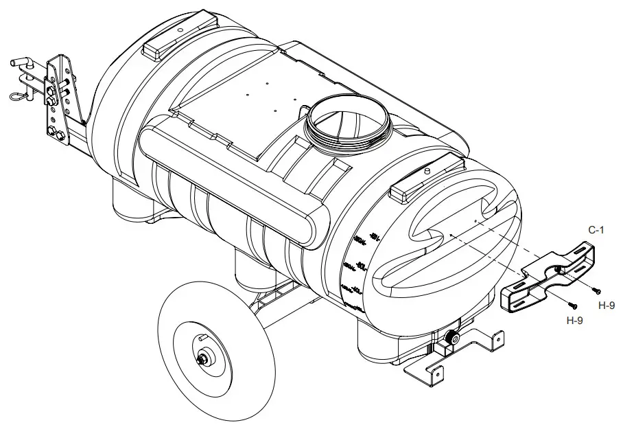 CHAPIN 97761 ATV Trailer Kit - bracket screws