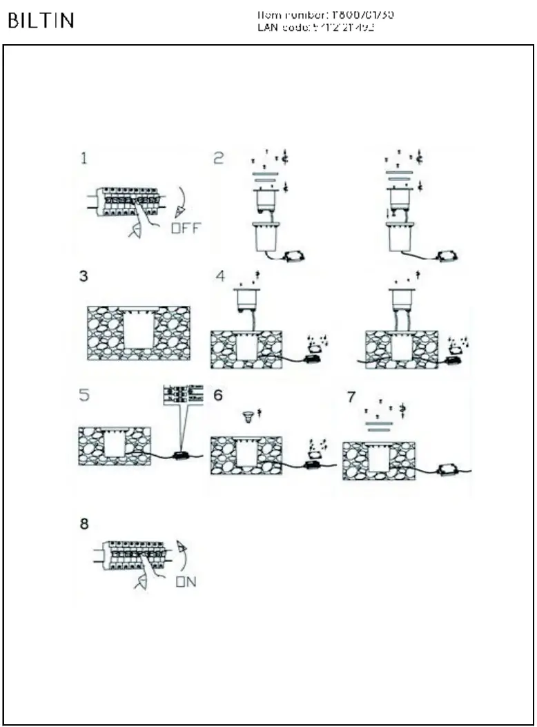 LUCIDE BILTIN Ground Outdoor Spot Light - fig 2