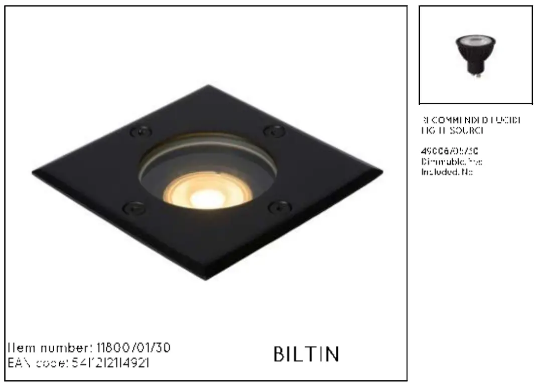 LUCIDE BILTIN Ground Outdoor Spot Light - fig