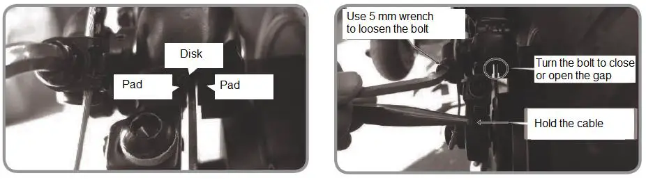 E-scooter W-tec Dealan - BRAKE ADJUSTMENT