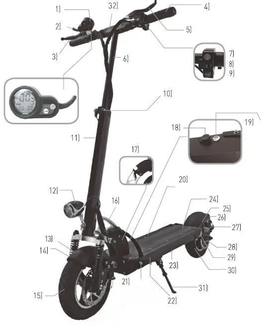 E-scooter W-tec Dealan - DESCRIPTION