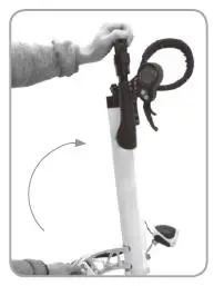 E-scooter W-tec Dealan - Raise the handlebars