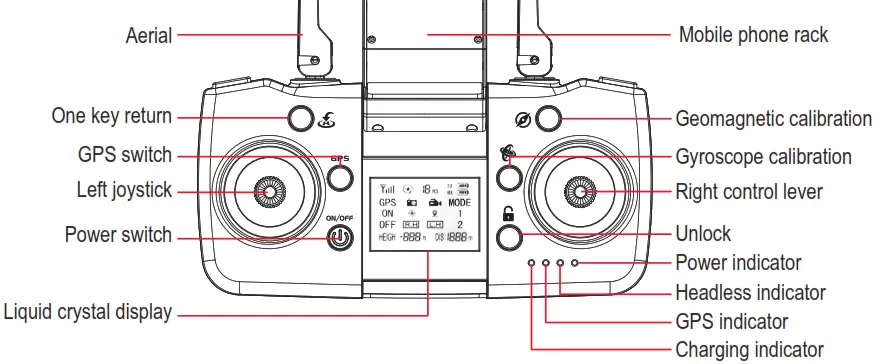 Andoer 3 Axis GPS Aerial Drone - Remote control