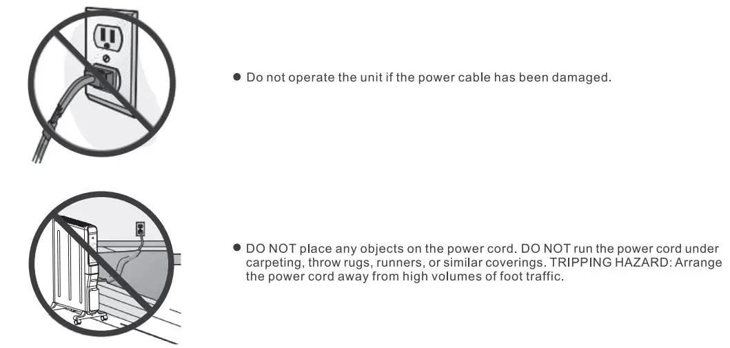 TURBRO Arcade HR1500 1500W Electric Mica Space Heater User Manual - Important Safeguards