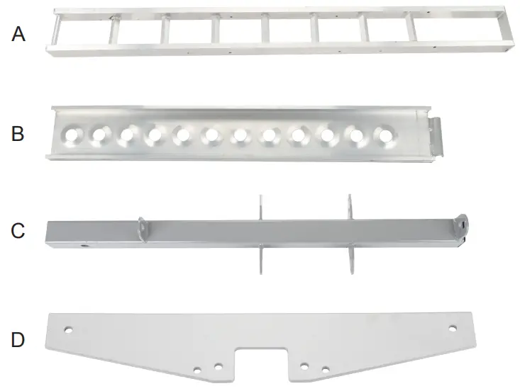 BLACKWIDOW AMC-400 Series Aluminum Folding Motorcycle Carrier - PARTS