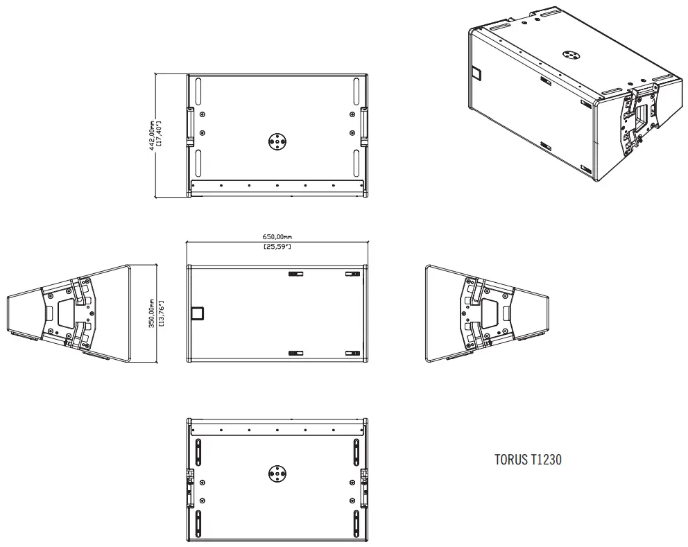 TORUS T1230 Passive 30 Degree Fixed Angle Array Cabinet - fig