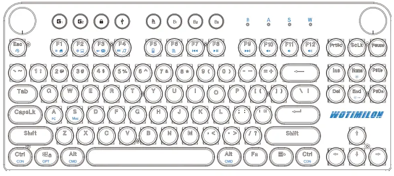 WOTIMILON-Typewriter-Mechanical-Keyboard-fig-1