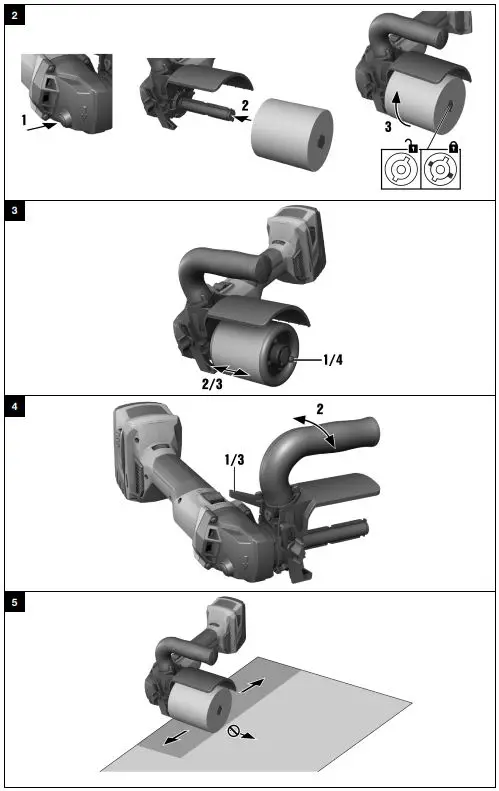 HILTI GPB 6X-A22 Cordless Burnshier Instruction Manual - Fig 2,5